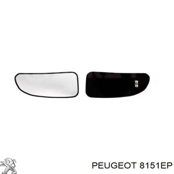 8151EP Peugeot/Citroen cristal de espejo retrovisor exterior izquierdo