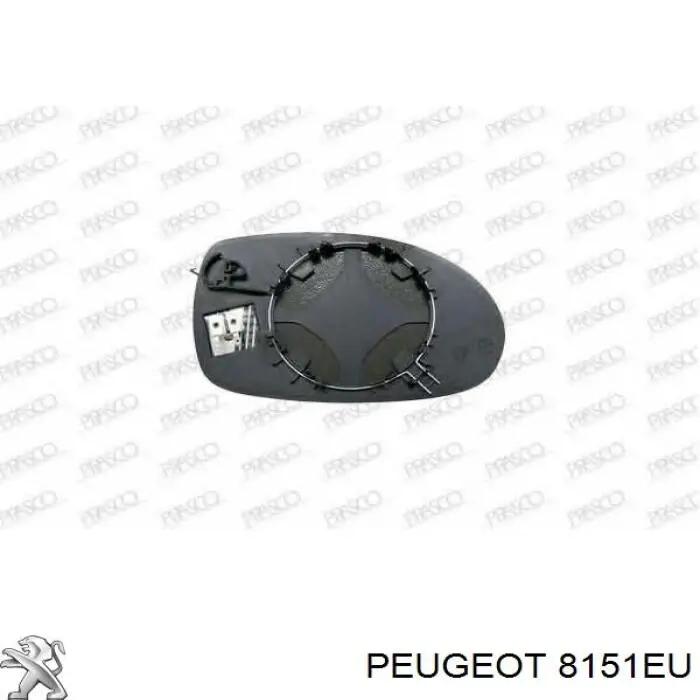 8151EU Peugeot/Citroen cristal de espejo retrovisor exterior izquierdo