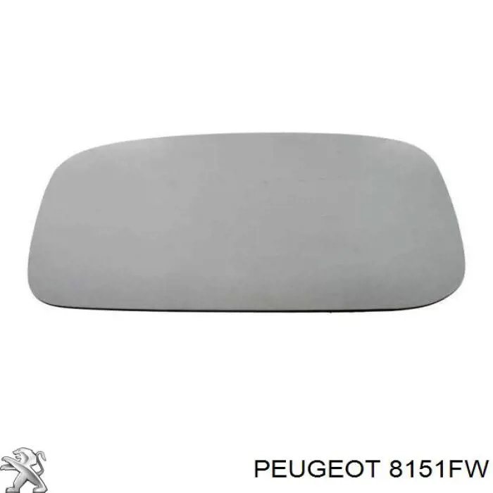 00008151FW Peugeot/Citroen cristal de espejo retrovisor exterior izquierdo