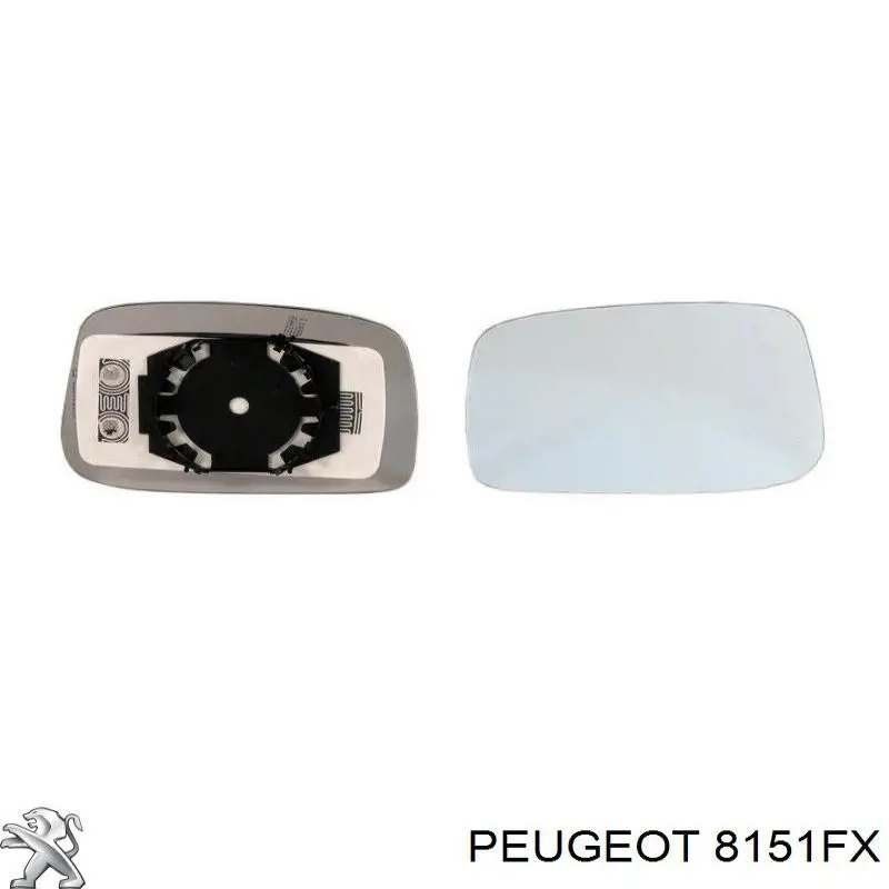 Comprar 8151FX Peugeot/Citroen Cristal de espejo retrovisor derecho