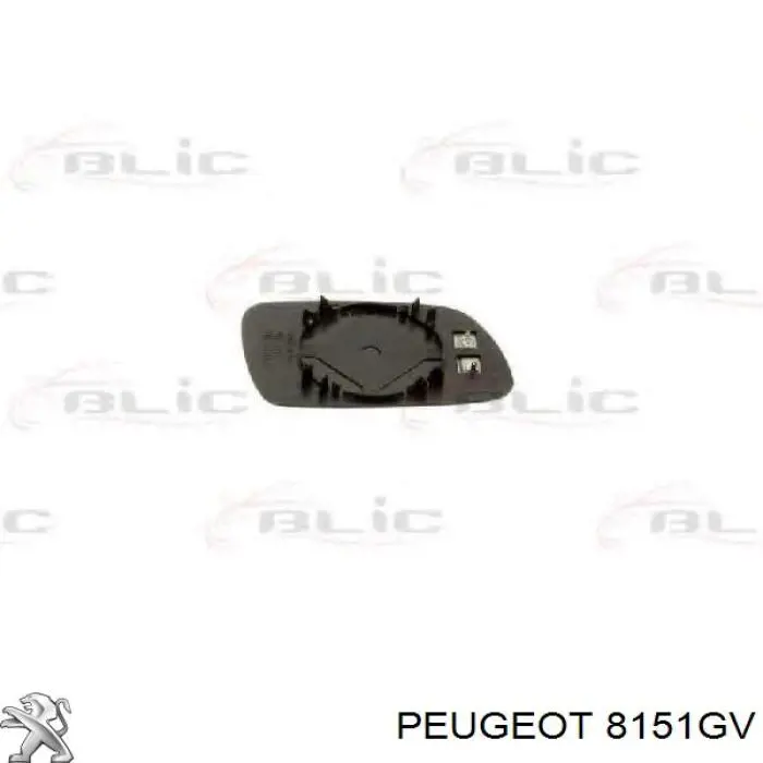 8151JC Peugeot/Citroen cristal de espejo retrovisor exterior izquierdo