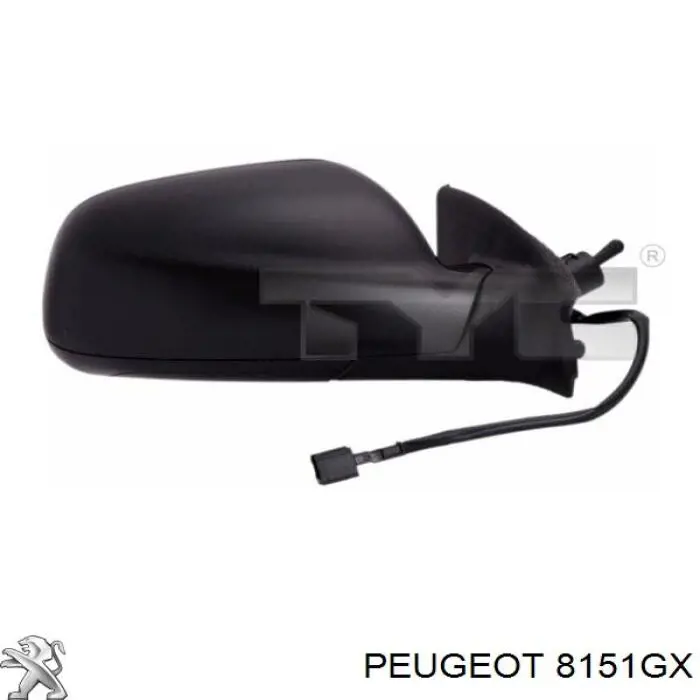 Cristal de espejo retrovisor exterior izquierdo Peugeot/Citroen 8151GX precio, desde 9,21 EUR