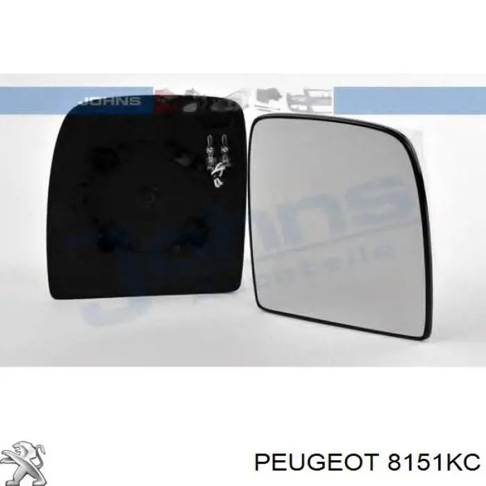 8151KC Peugeot/Citroen cristal de espejo retrovisor exterior derecho