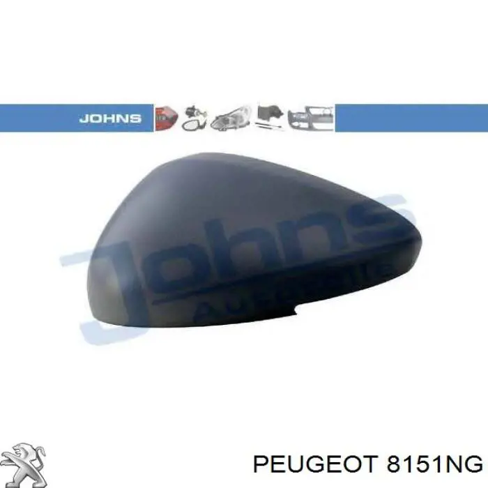 8151NG Peugeot/Citroen Cristal de espejo retrovisor exterior izquierdo