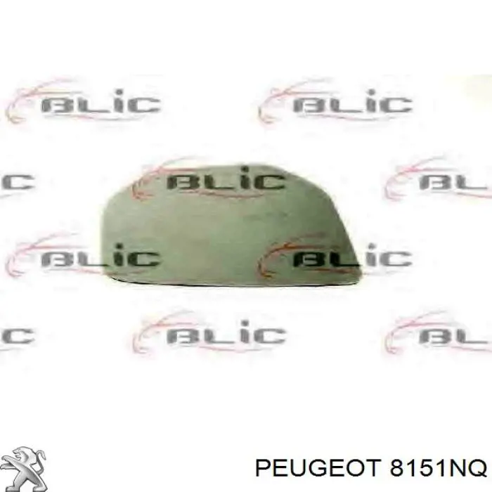 8151NQ Peugeot/Citroen Cristal de espejo retrovisor derecho