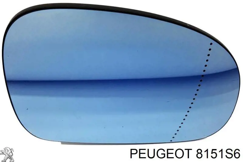 8151S6 Peugeot/Citroen cristal de espejo retrovisor exterior izquierdo