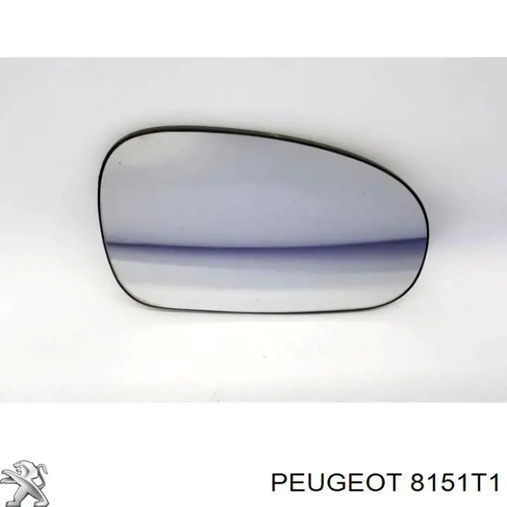 00008151T1 Peugeot/Citroen cristal de espejo retrovisor exterior derecho