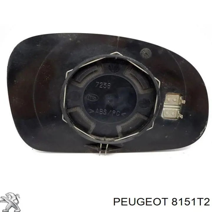 8151T2 Peugeot/Citroen cristal de espejo retrovisor exterior izquierdo