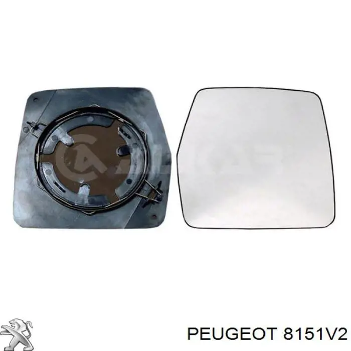 8151V2 Peugeot/Citroen cristal de espejo retrovisor exterior derecho