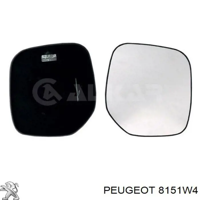 8151W4 Peugeot/Citroen cristal de espejo retrovisor exterior derecho