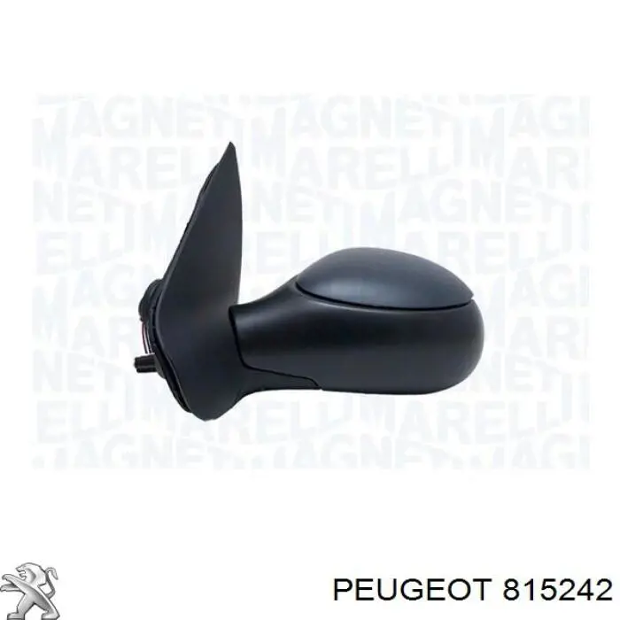 Cubierta del retrovisor del conductor para Peugeot 206 