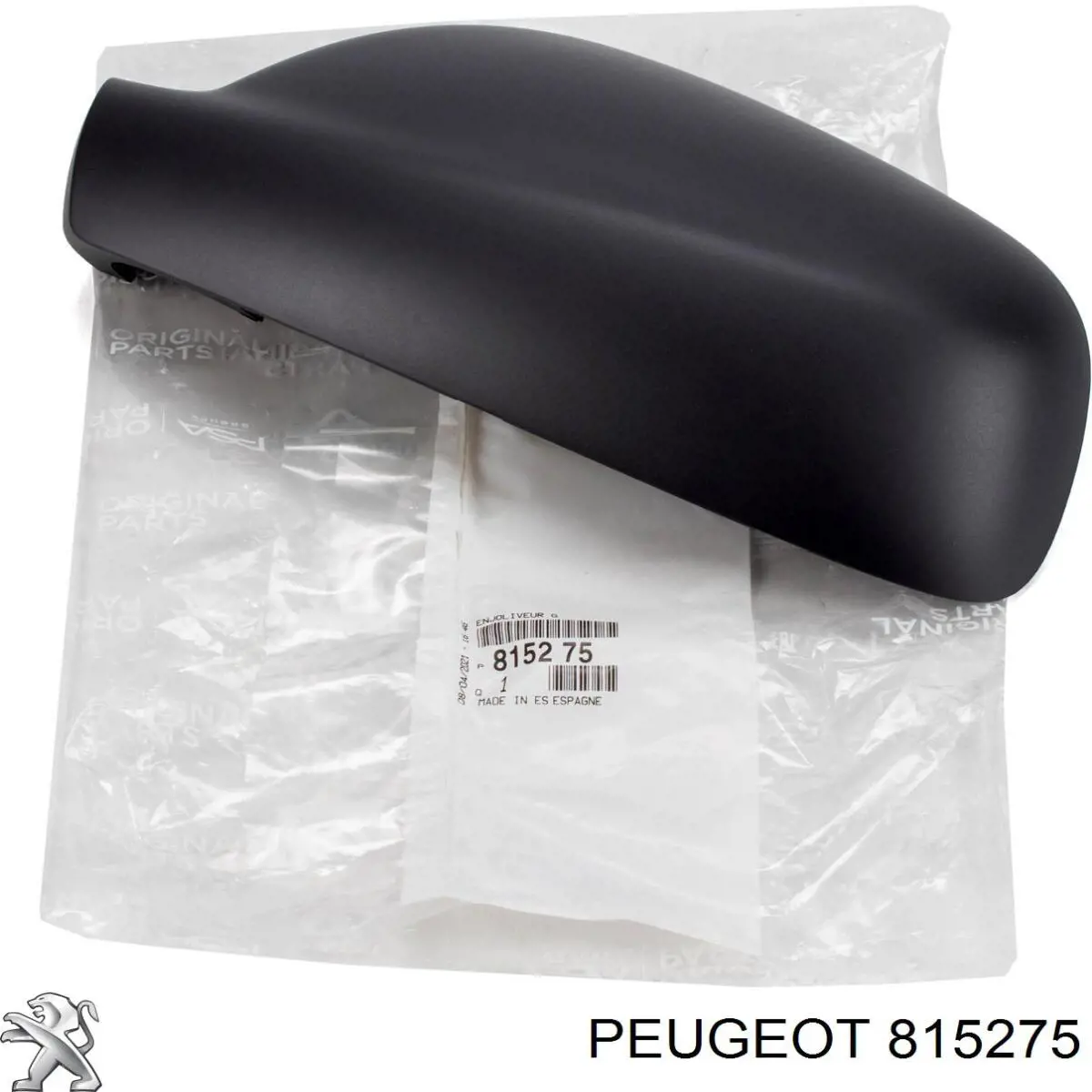 815275 Peugeot/Citroen Cubierta de espejo retrovisor izquierdo