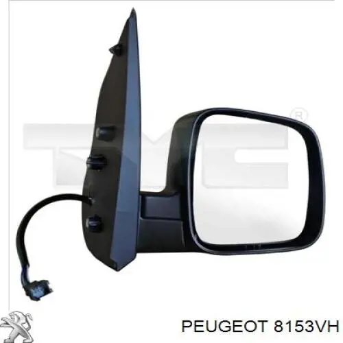 8153VH Peugeot/Citroen espejo retrovisor derecho
