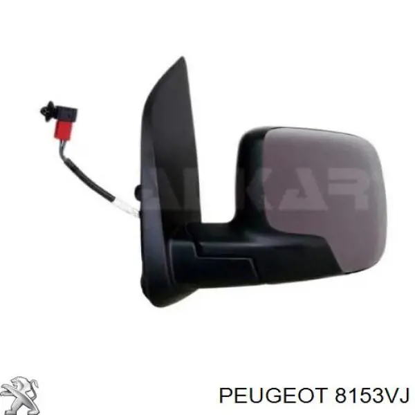 8153VJ Peugeot/Citroen espejo retrovisor izquierdo