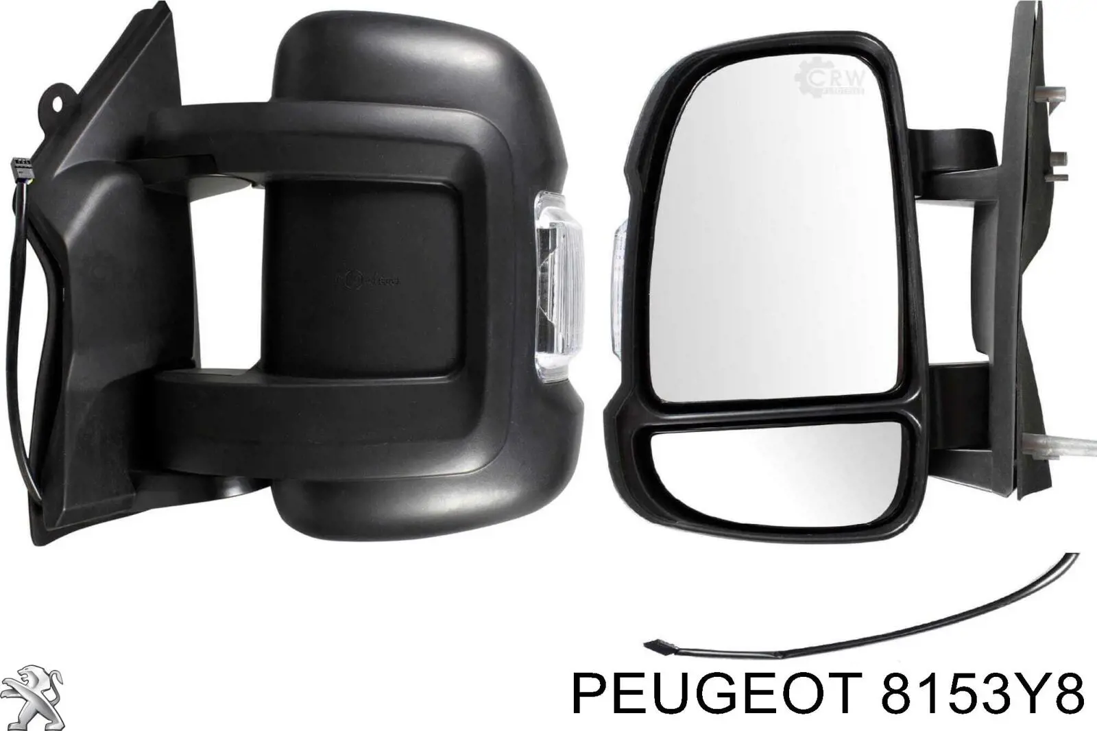 8153Y8 Peugeot/Citroen espejo retrovisor izquierdo