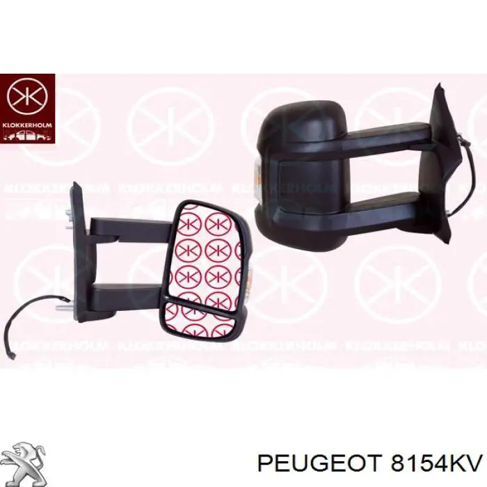 8153W3 Peugeot/Citroen espejo retrovisor derecho