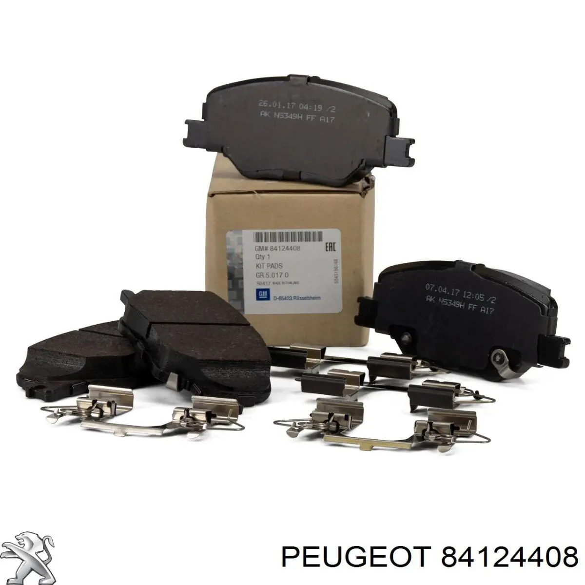 84124408 Peugeot/Citroen Pastillas delanteras