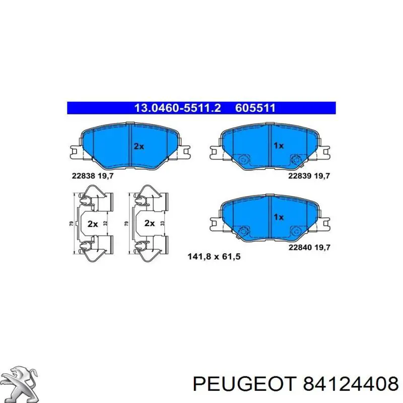 Pastillas freno delanteras Peugeot/Citroen 84124408 precio, desde 41,08 EUR