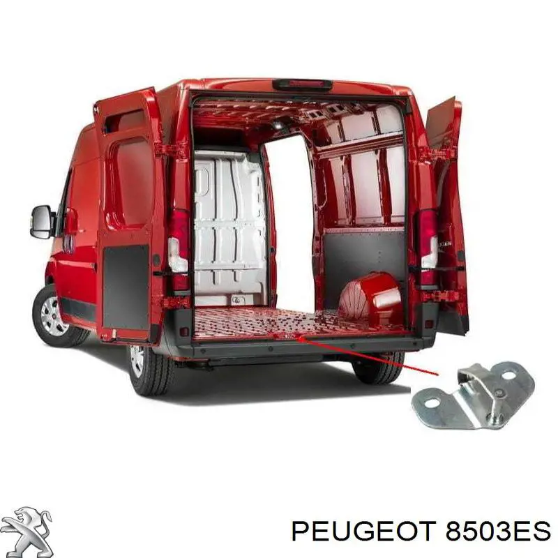 Pieza de cierre de puerta delantera 8503ES Peugeot/Citroen