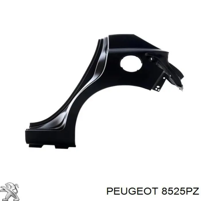 8525PZ Peugeot/Citroen guardabarros trasero izquierdo