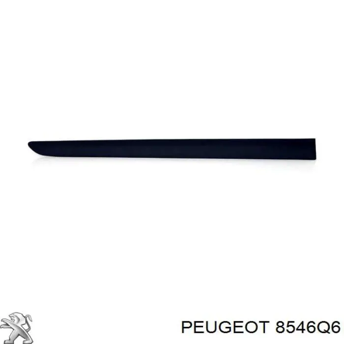 Moldura puerta trasera derecha para Peugeot 207 (WK)