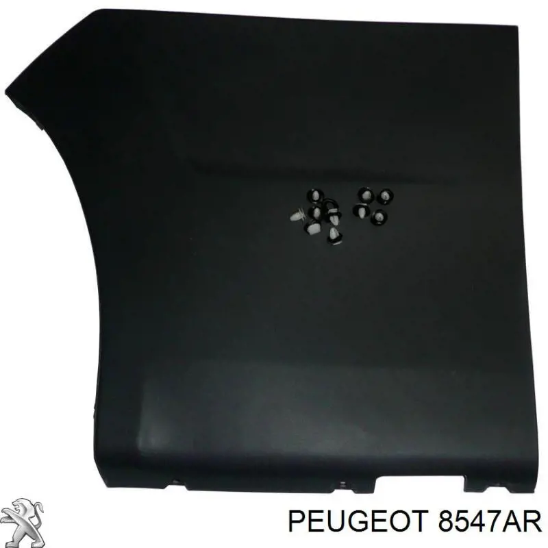 8547AR Peugeot/Citroen listón embellecedor/protector, guardabarros trasero izquierdo