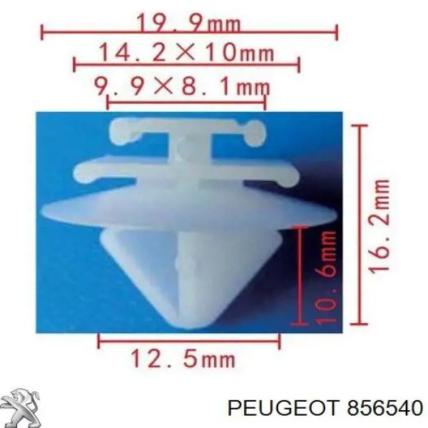 Clips de fijación de moldura de puerta Peugeot/Citroen 856540