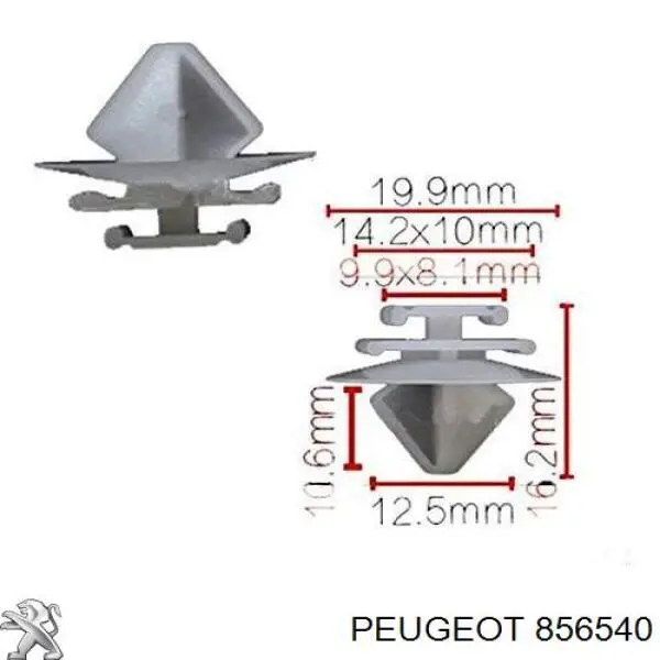 Comprar 856540 Peugeot/Citroen Clip de fijación de moldura de puerta
