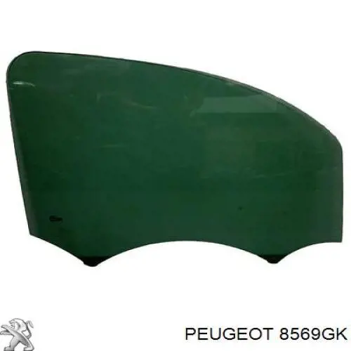 8569GK Peugeot/Citroen ventanilla costado superior derecha (lado maletero)