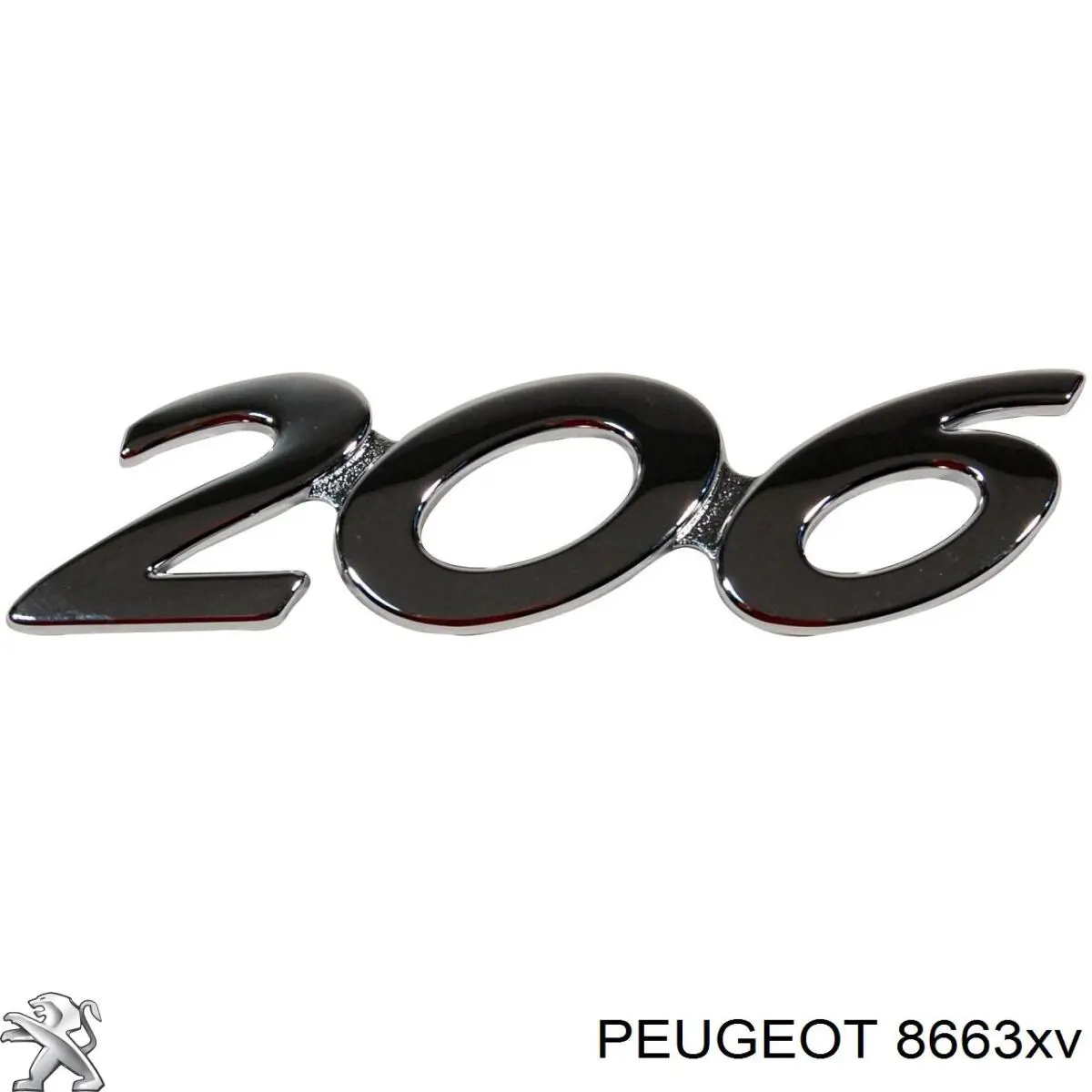 Logotipo de tapa de maletero para Peugeot 206 (2D)