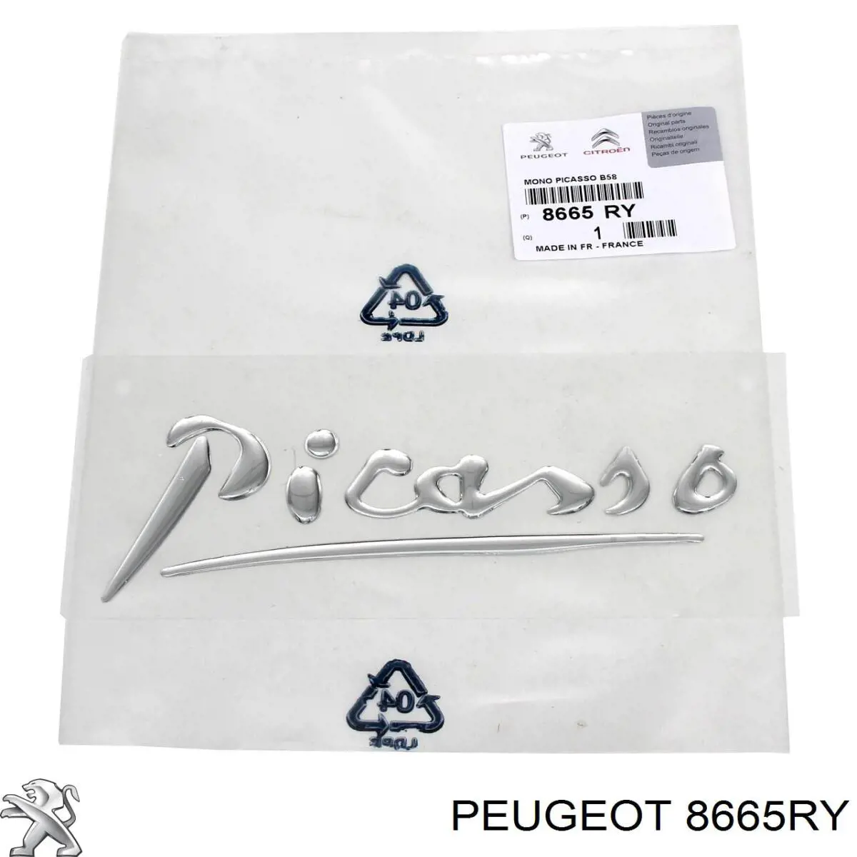 Emblema de aleta delantera Peugeot/Citroen 8665RY precio, desde 14,91 EUR