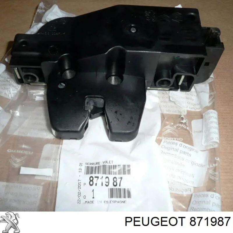 871987 Peugeot/Citroen cerradura de maletero