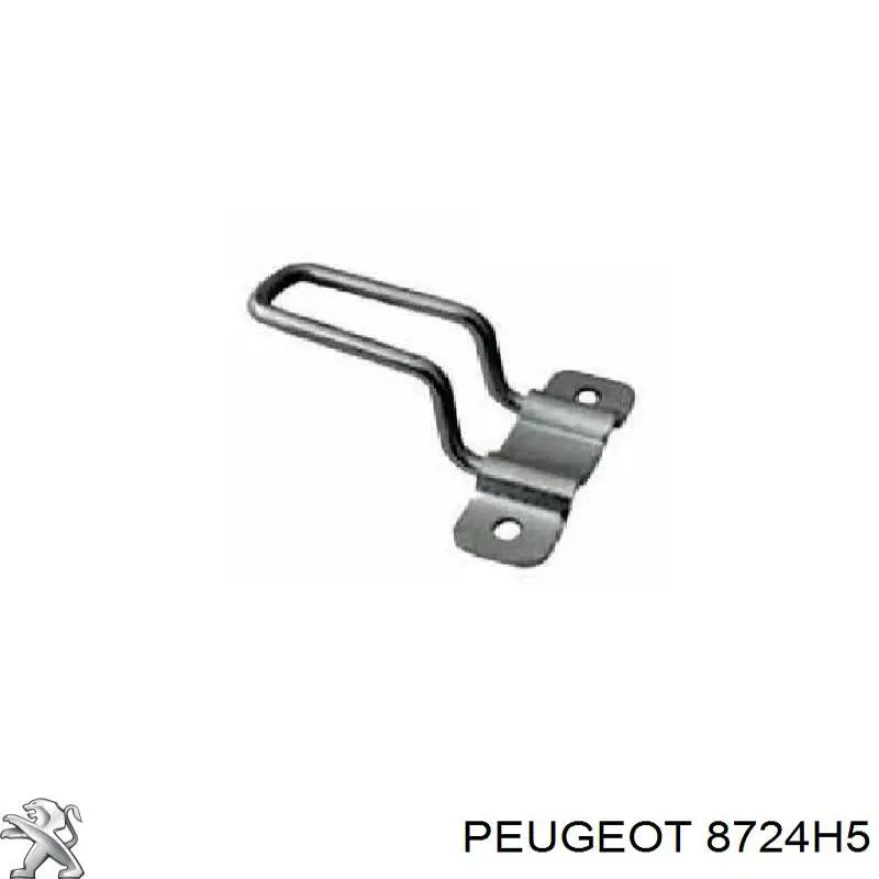 8724H5 Peugeot/Citroen guía, botón de enclavamiento, puerta de batientes trasera derecha superior