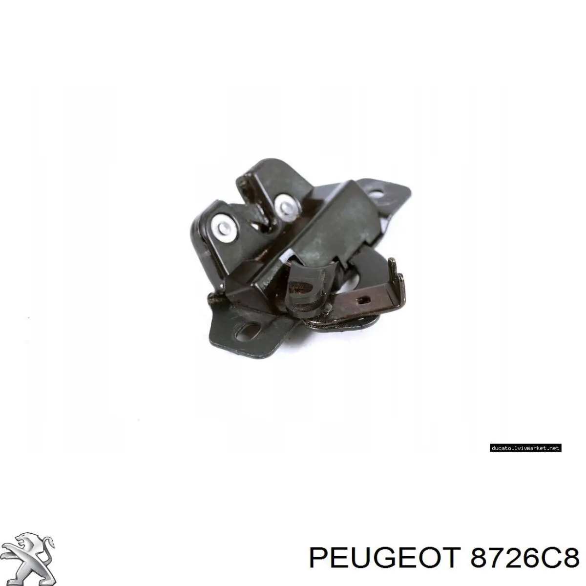 8726C8 Peugeot/Citroen cerradura de puerta de batientes, trasera izquierda superior