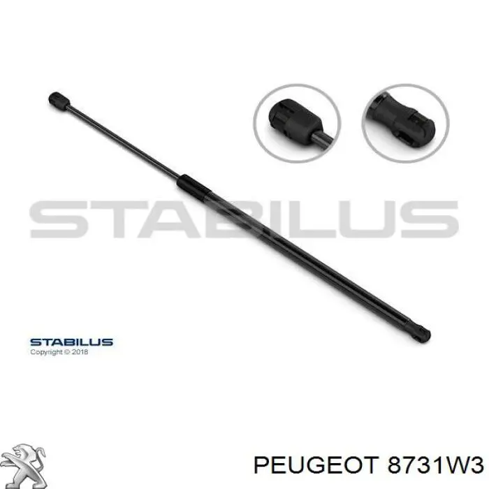 Amortiguador de maletero Peugeot/Citroen 8731W3 precio, desde 13,52 EUR