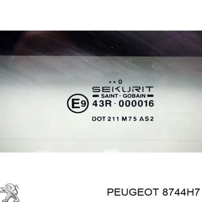 Cristal de la puerta trasera Peugeot/Citroen 8744H7 precio, desde 55,13 EUR