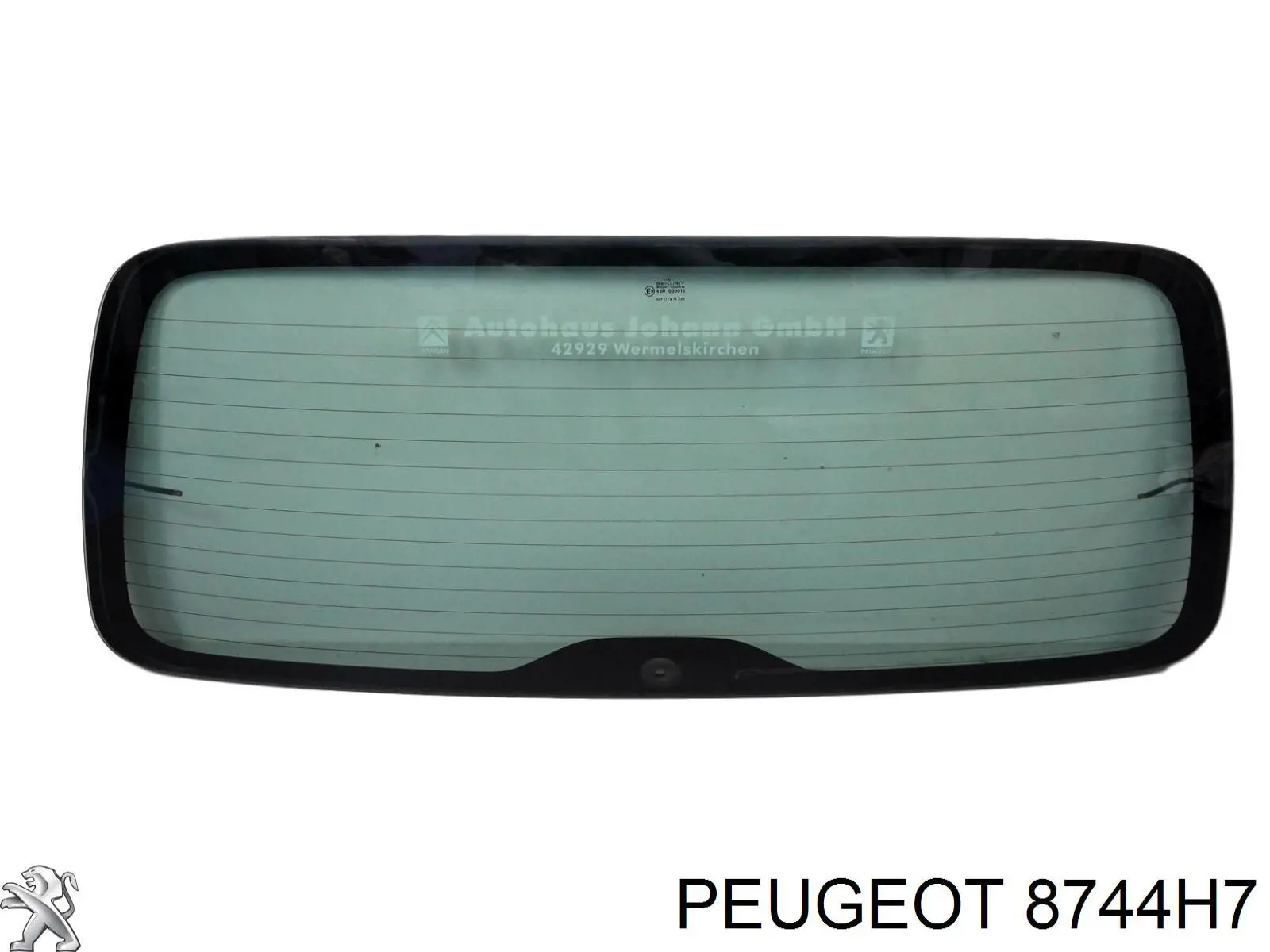 Comprar 8744H7 Peugeot/Citroen Cristal de el maletero, 3/5 puertas traseras (trastes)