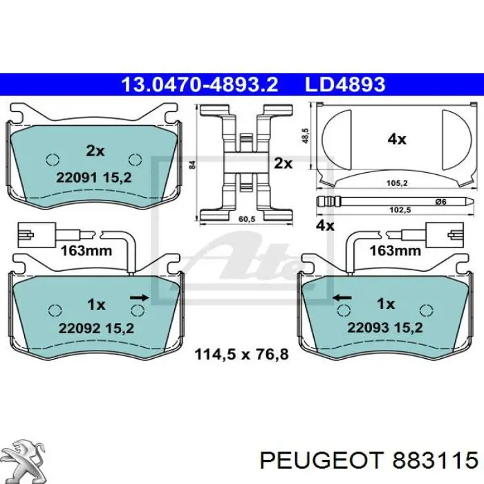 883115 Peugeot/Citroen