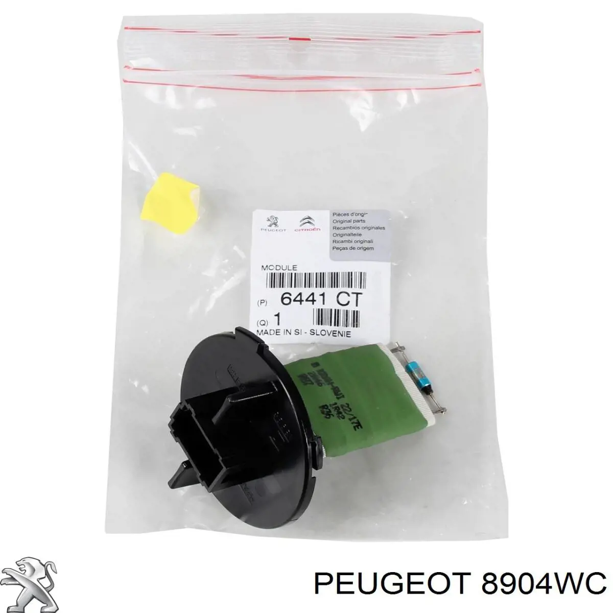 Relé de calefacción de asiento Peugeot/Citroen 8904WC