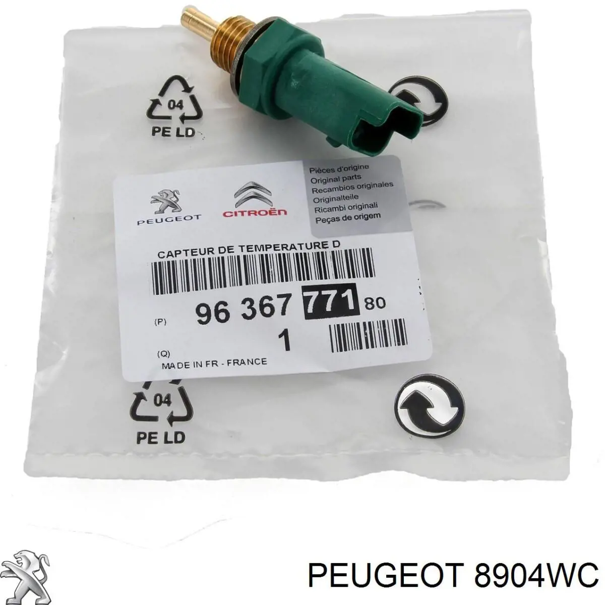 8904WC Peugeot/Citroen Relé de calefacción de asiento