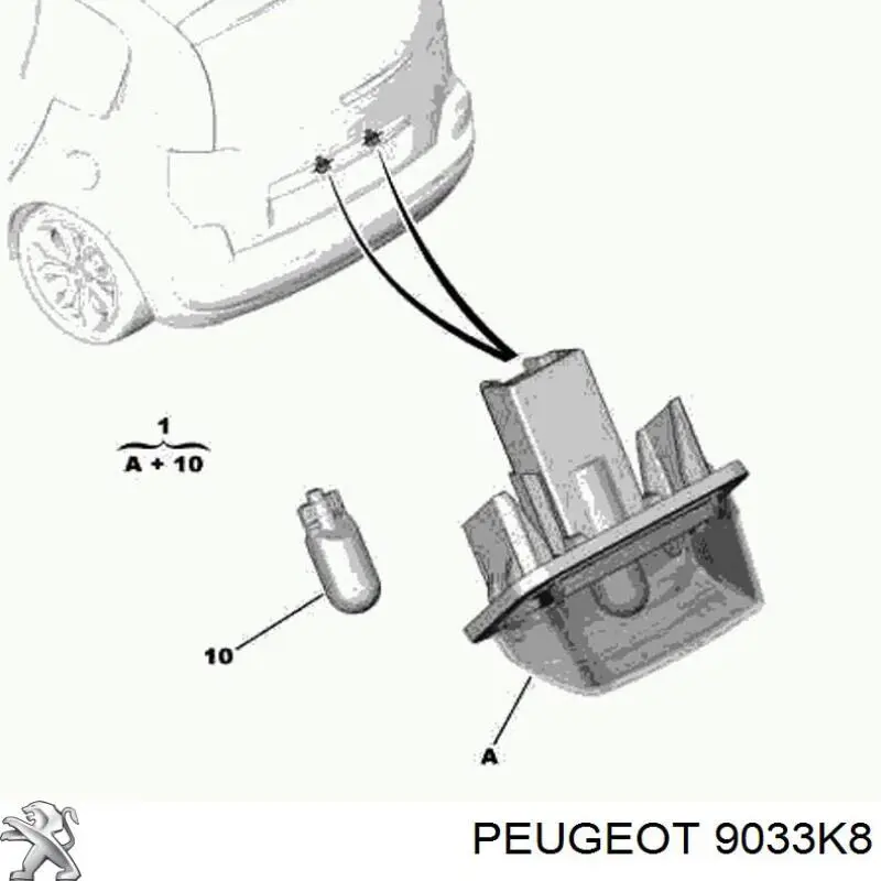 00009033K8 Peugeot/Citroen Rodillo inferior derecho de puerta corrediza