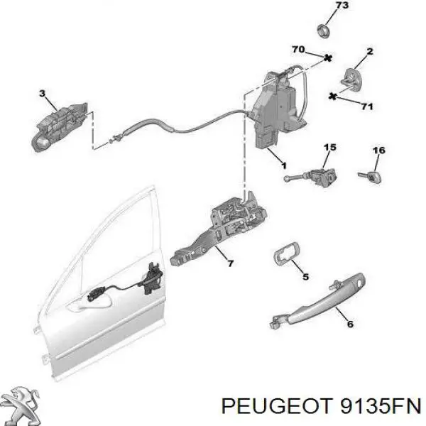Cerradura Peugeot/Citroen 9135FN precio, desde 59,53 EUR