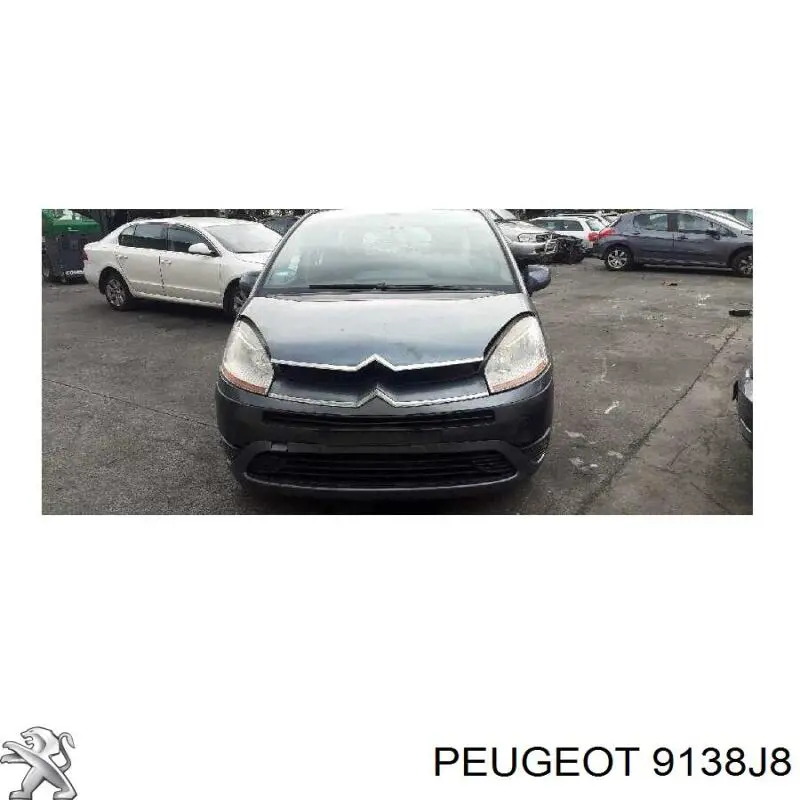 9138J8 Peugeot/Citroen Cerradura de la puerta trasera derecha