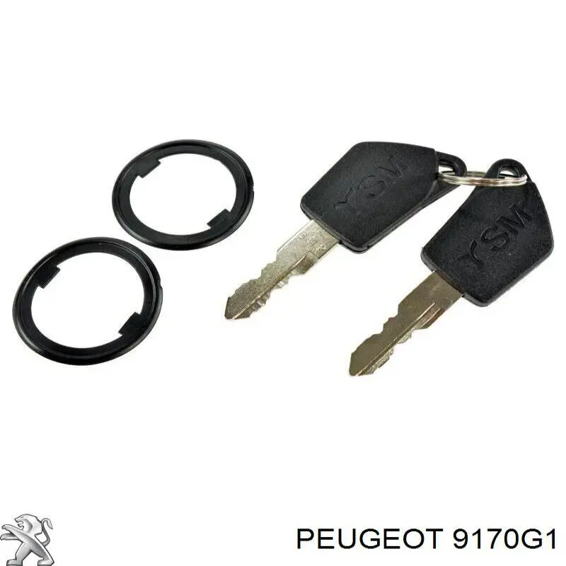 9170G1 Peugeot/Citroen cilindros de cerradura, juego