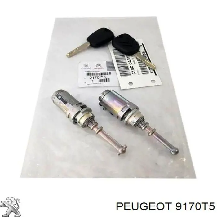 Bombín de cerradura de puerta delantera 9170T5 Peugeot/Citroen