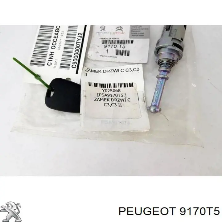 Comprar 9170T5 Peugeot/Citroen Bombín de cerradura de puerta delantera