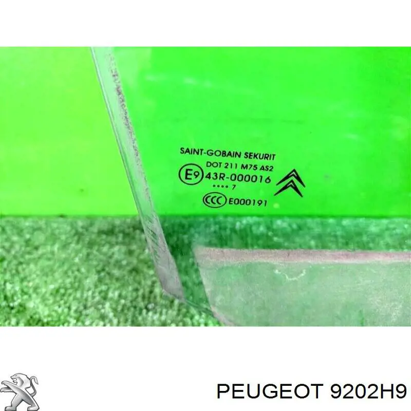 Cristal de puerta delantera derecha Peugeot/Citroen 9202H9 precio, desde 47,92 EUR