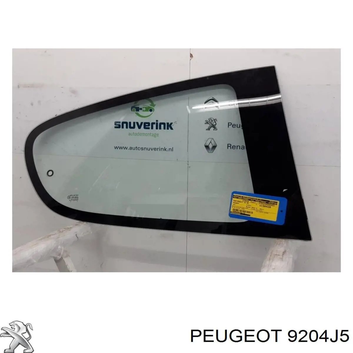 00009204J5 Peugeot/Citroen luna de puerta trasera derecha
