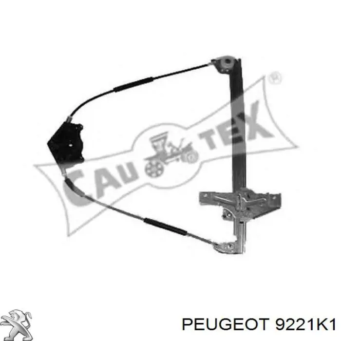 00009221K1 Peugeot/Citroen mecanismo de elevalunas, puerta delantera izquierda