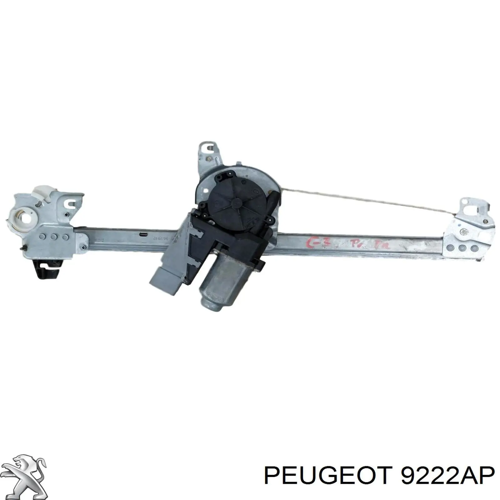 9222AP Peugeot/Citroen mecanismo de elevalunas, puerta delantera derecha